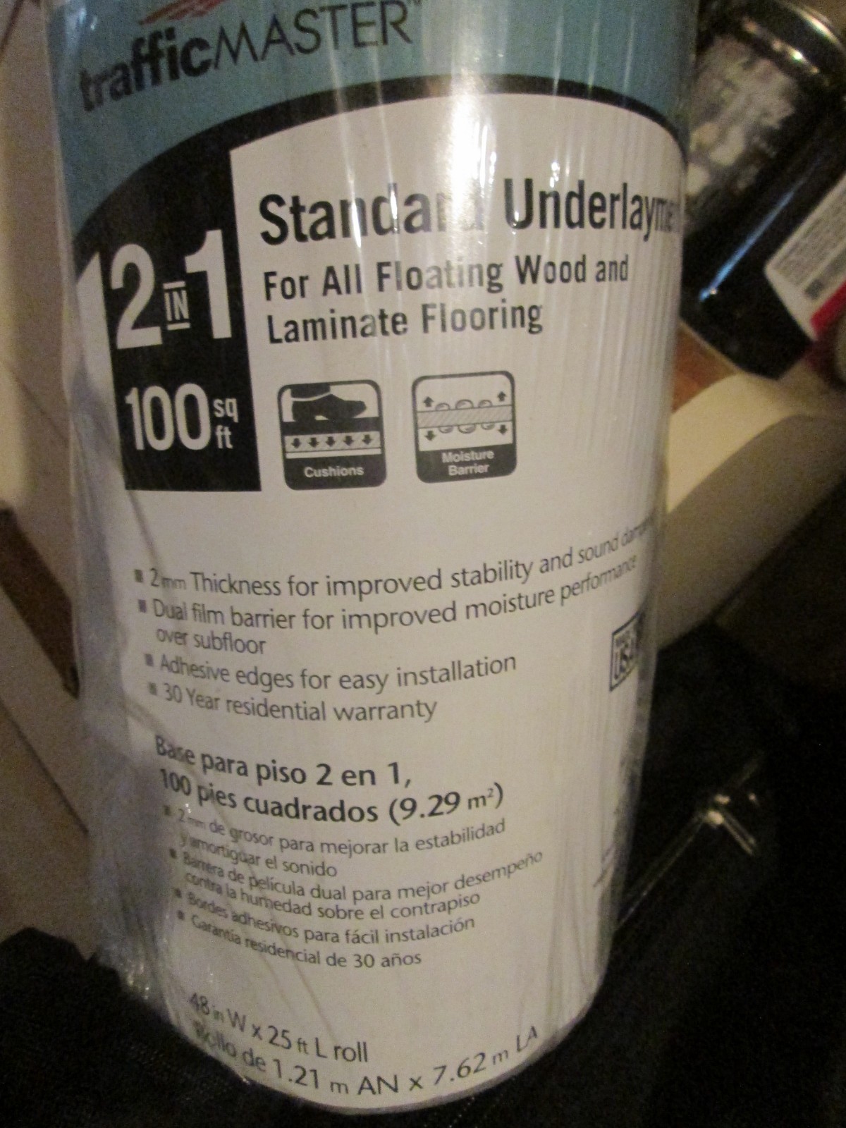 TrafficMaster Underlayment Polyethylene Foam Moisture Barrier 100 sq. ft