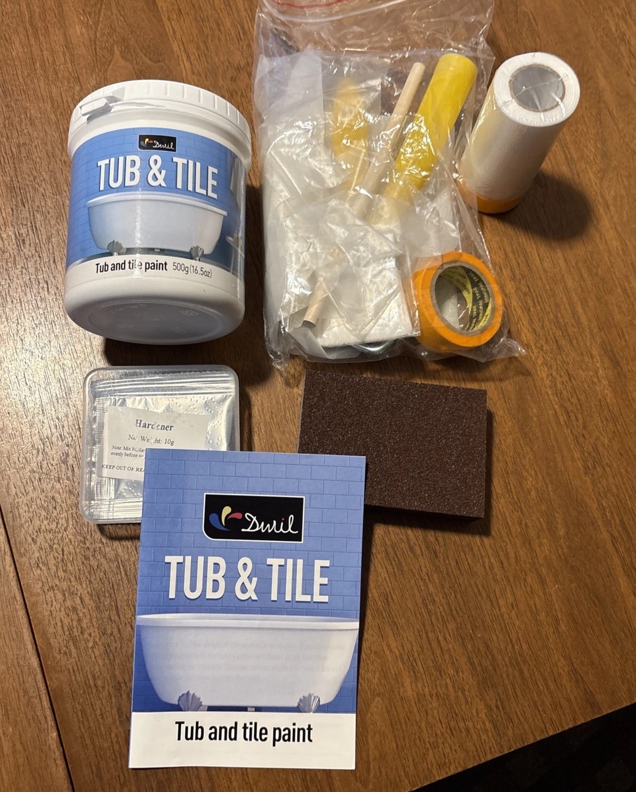Tub and Tile Paint 16.5 oz, Tub and Tile Refinishing Kit with Hardener, Tub R…
