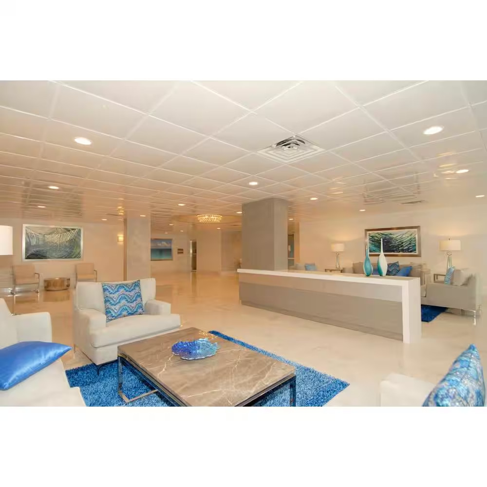 Smooth Economy 2 Ft. X 2 Ft. Revealed Edge Lay-In Ceiling Tile in Gloss White (