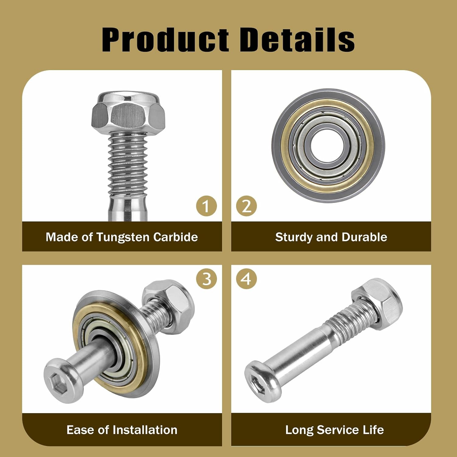 4 Pcs 22 X 6 X 6 Mm Tile Cutting Wheel Replacement with Bolt and Lock Nut, Tile