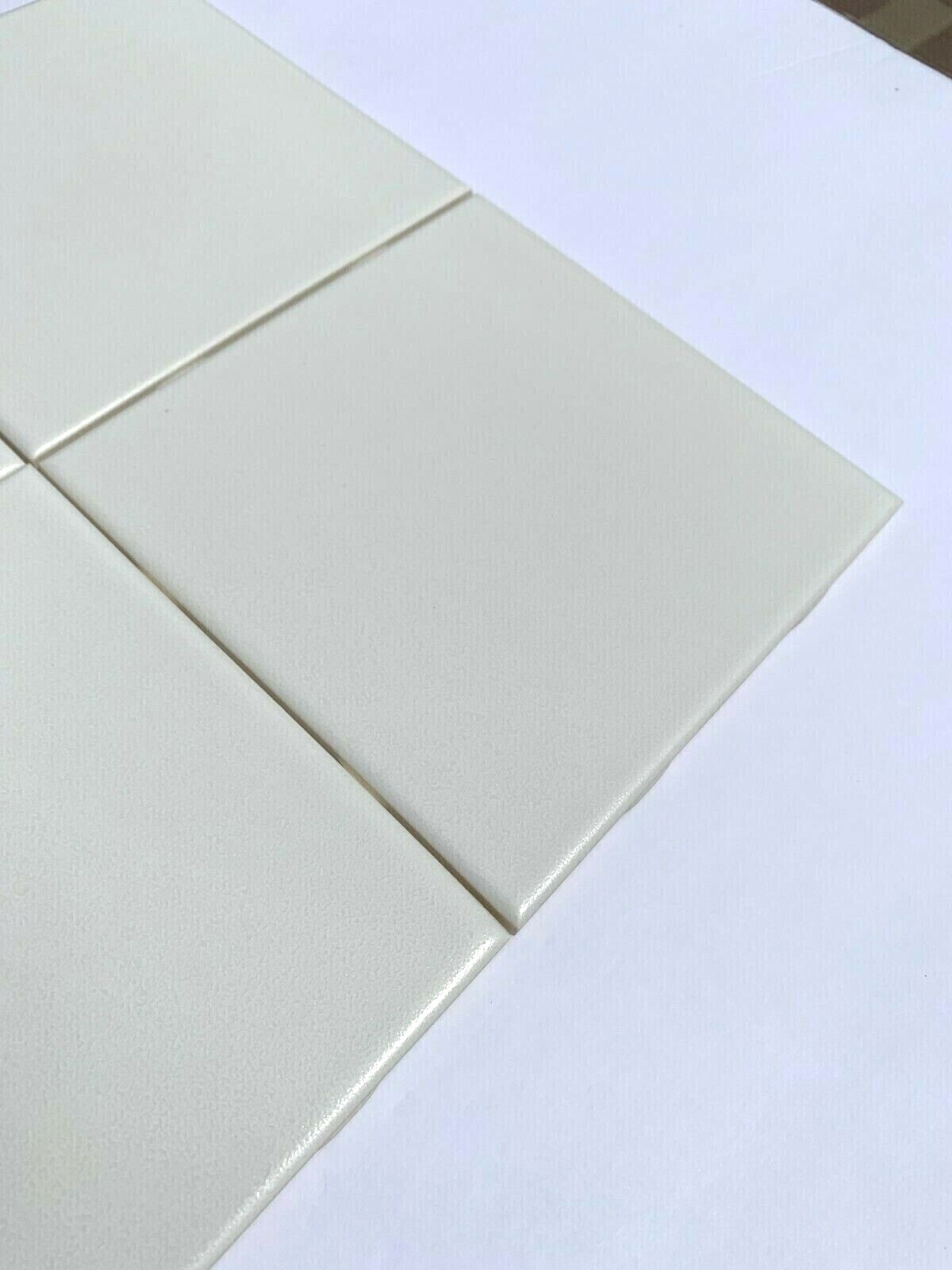NEW VINTAGE CERAMIC DALTILE ARCTIC WHITE 1290 CRYSTALTEX 6″ X 6″