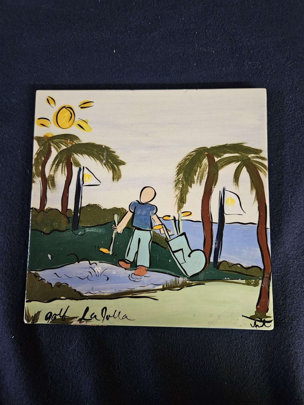 Set of 3 Beach Themed 8×8 Ceramic Tiles