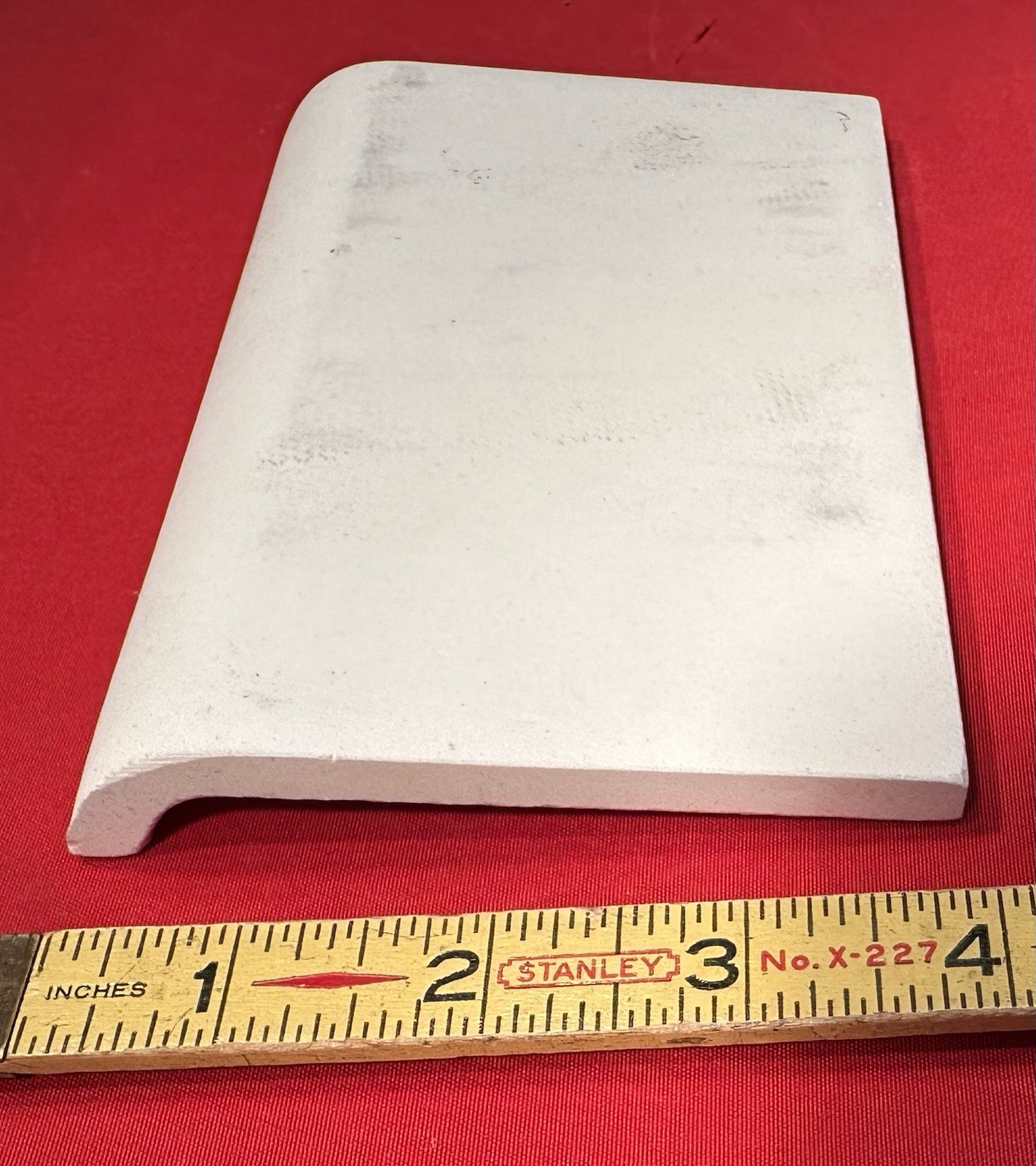 1 pc. Gloss Pink: 3-3/4″ X 6-1/16″ Ceramic Cove-Base Tile, Robertson, Flat Top