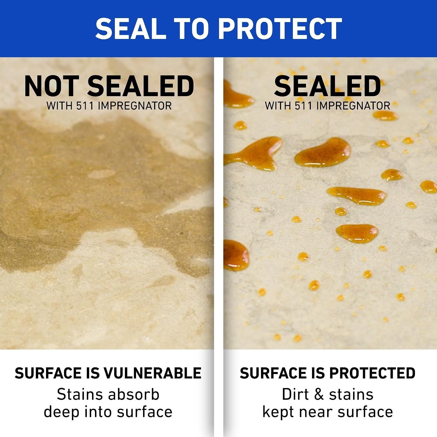 Invisible 511 Impregnator Sealant for Stones & Tiles | 16 Oz Superior Protection