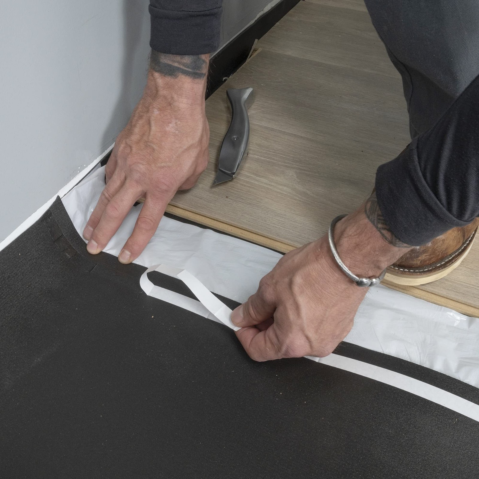 Black Jack Underlayment – 100 sq. ft. Roll – 43″ x 28′ x 2.5 mm