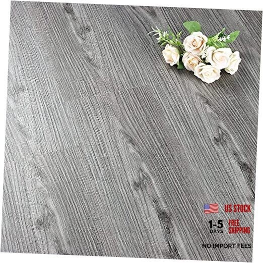 6″x36″ Wood Peel and Stick Floor Tile Natural Wood Vinyl Box of 5 Tiles Grey