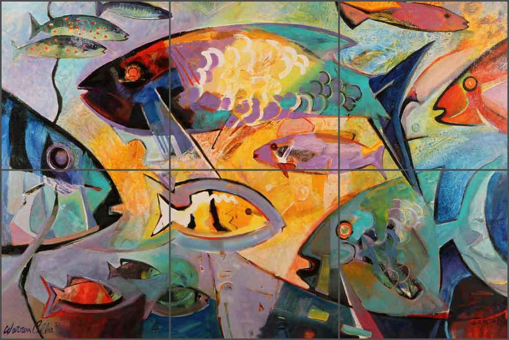 Ceramic Tile Mural Backsplash Cullar Cozumel Undersea Sea Life Fish Art WC110