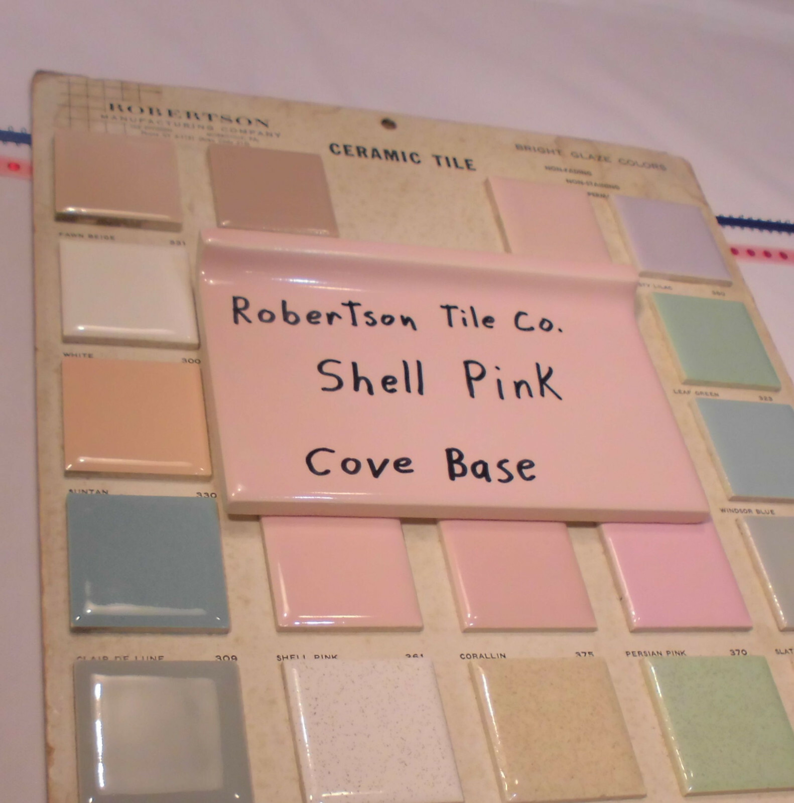 1 pc. Glossy Pink 4” X 6” Ceramic Cove Base Tile by Robertson Co. Stack-on-Top