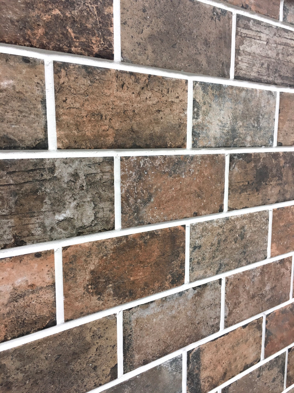Rustic Walnut Brick Look 4×8 Porcelain Tile Wall Floor Kitchen (ONE PIECE)