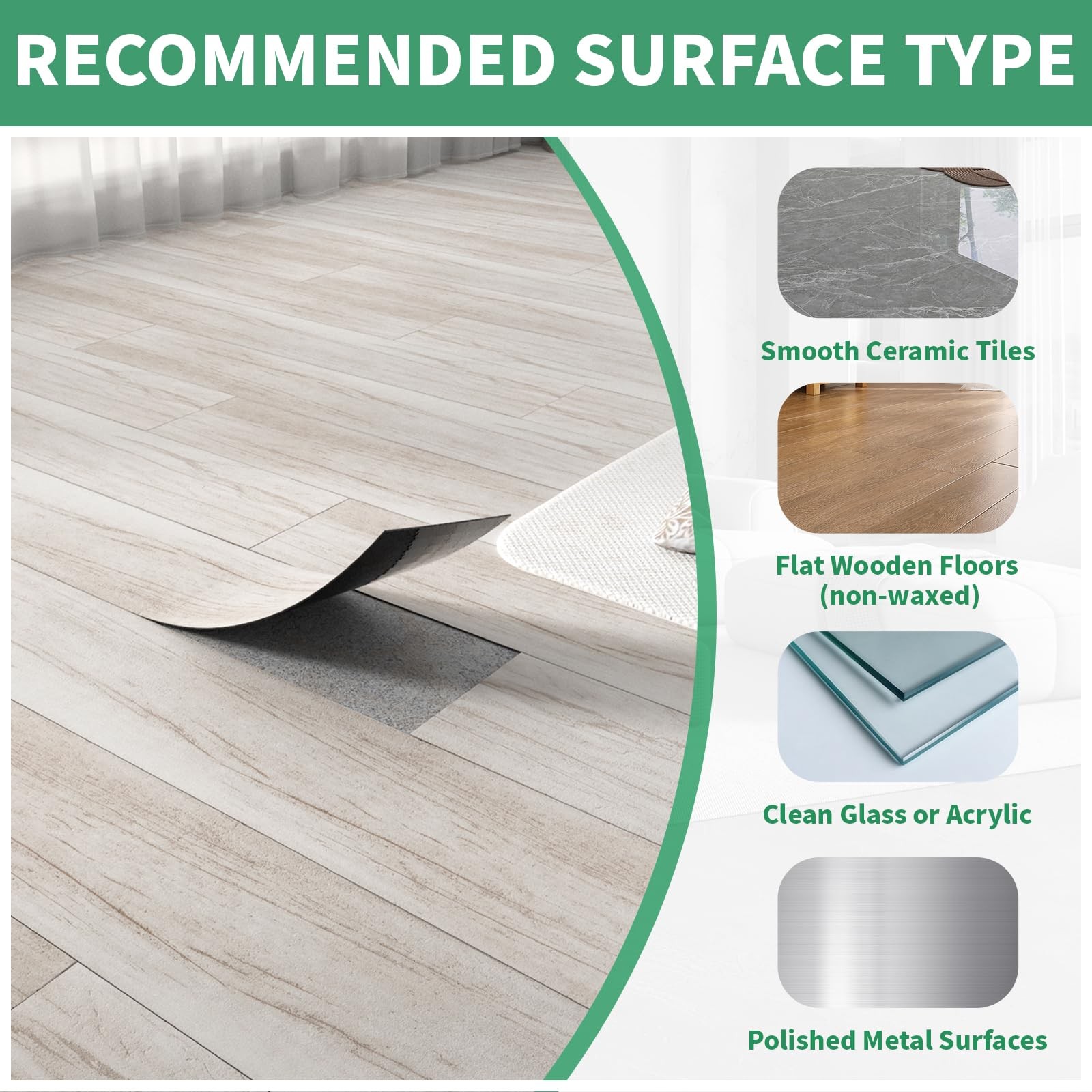 30 Sq.Ft. Peel and Stick Vinyl Floor Tiles 36″ x 6″ Wood Look Planks, 20 Pack…