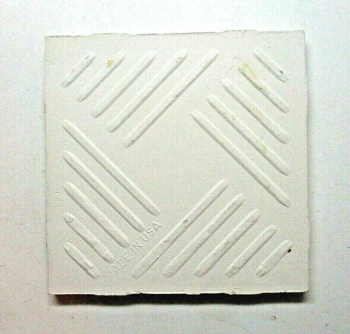 1 Wall Tile CGSC US Ceramic 4-1/4″ Mustard Yellow Dapple on Beige Wrinkled MCM