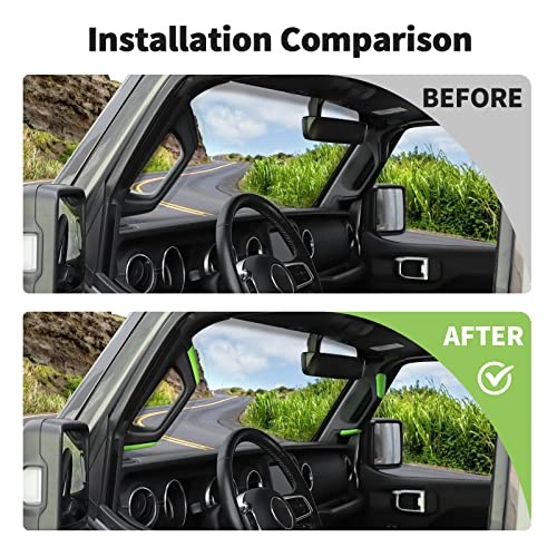 for Jeep JL A&B Pillar Grab Handles Trim Cover for 2018-2023+ Jeep Green