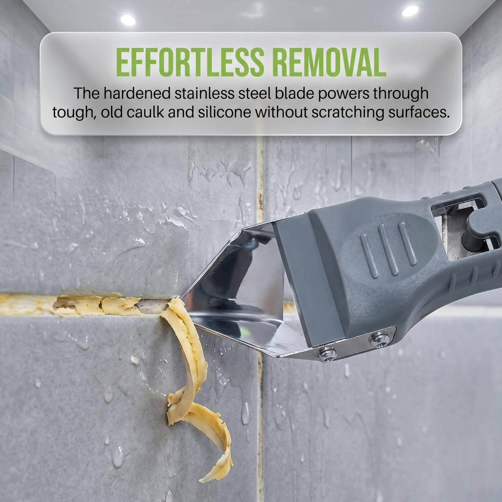5-in-1 Caulking Tool Kit – Stainless Steel Remover, Silicone Finisher & Grout Sc