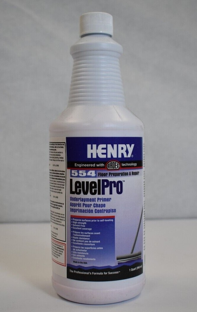 Henry Underlayment Primer 554 Level Pro 1 Quart Latex Emulsion Solvent Free Bond