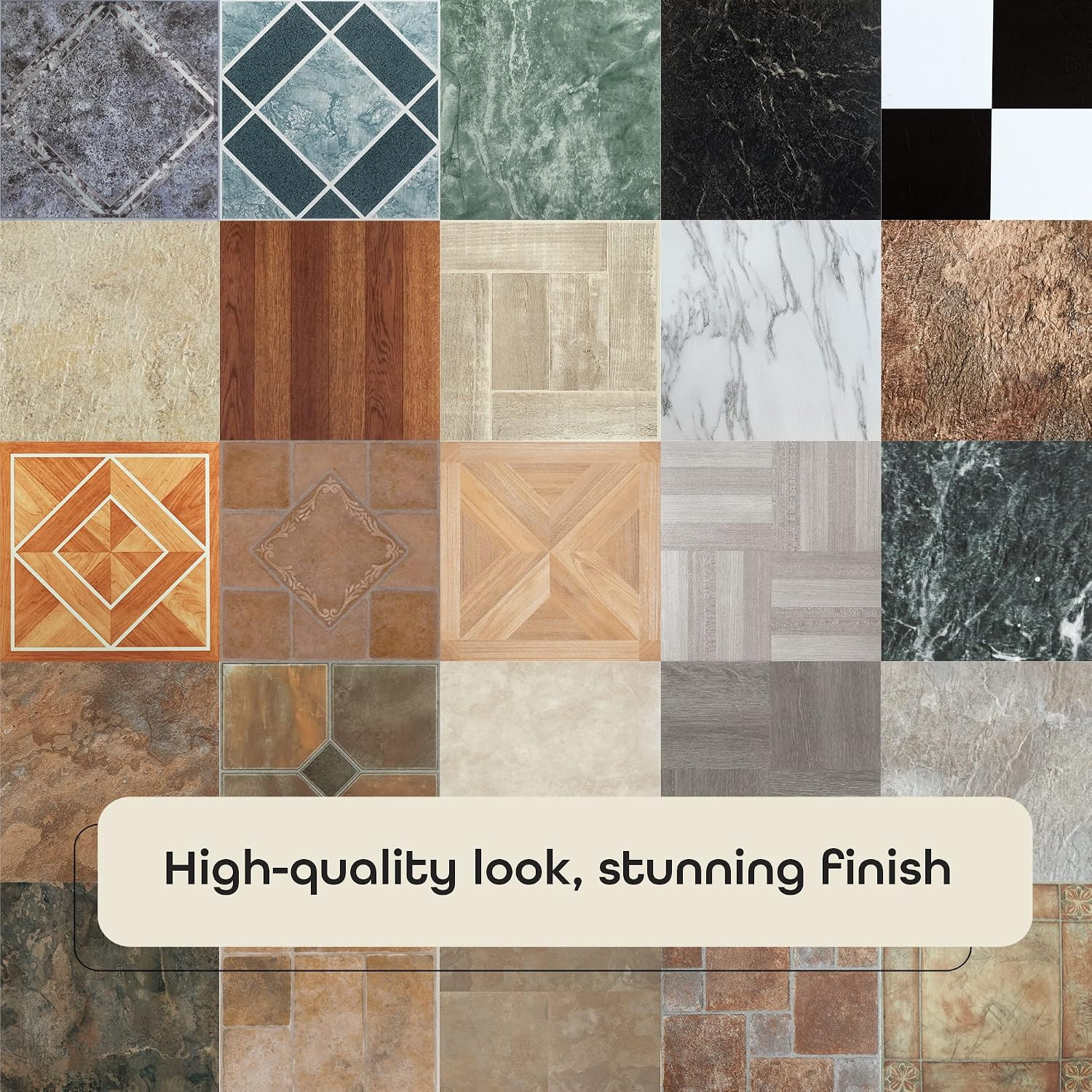 Verde Green Marble Peel & Stick Vinyl Floor Tiles – 10 Pack, 18″ x 18