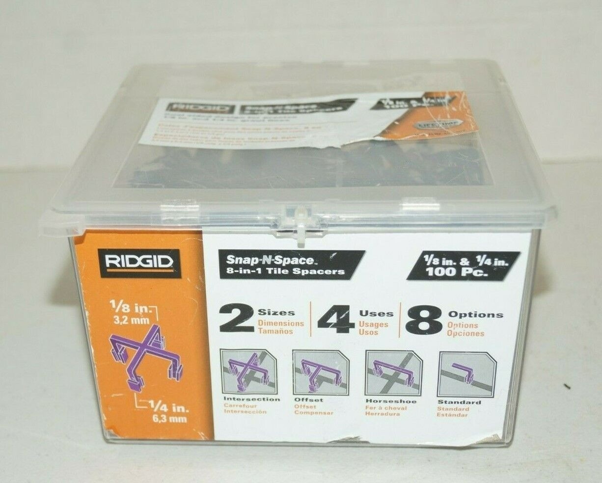 Ridgid NEW Tile Spacers 1/8 inch & 1/4 inch Model# FT3507 (100 Piece)