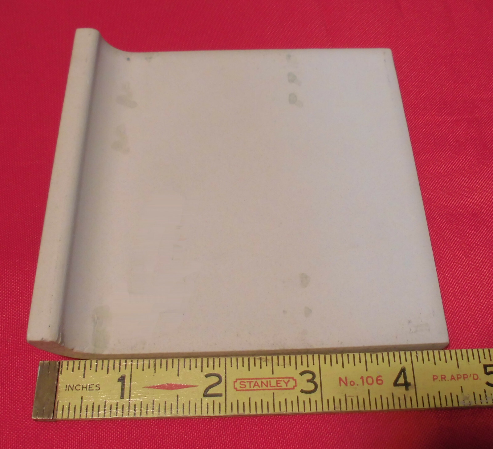 1: Pine Green Radius Bullnose Ceramic Tile 4-3/8″ by Mid-State: Glossy Mudd Cap