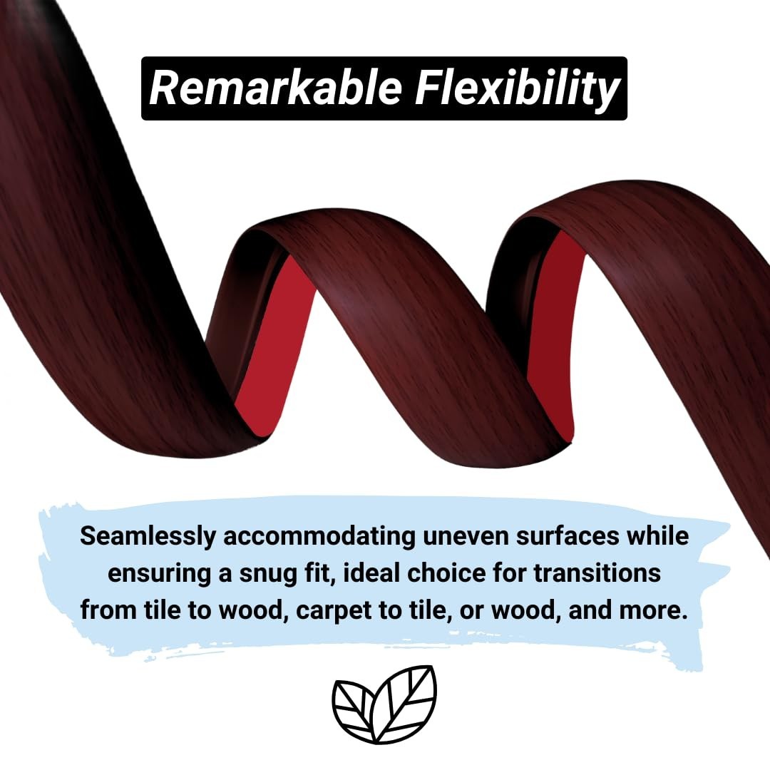 Versatile 40″ Floor Transition Strip – Red Wine, Perfect for Stylish Homes