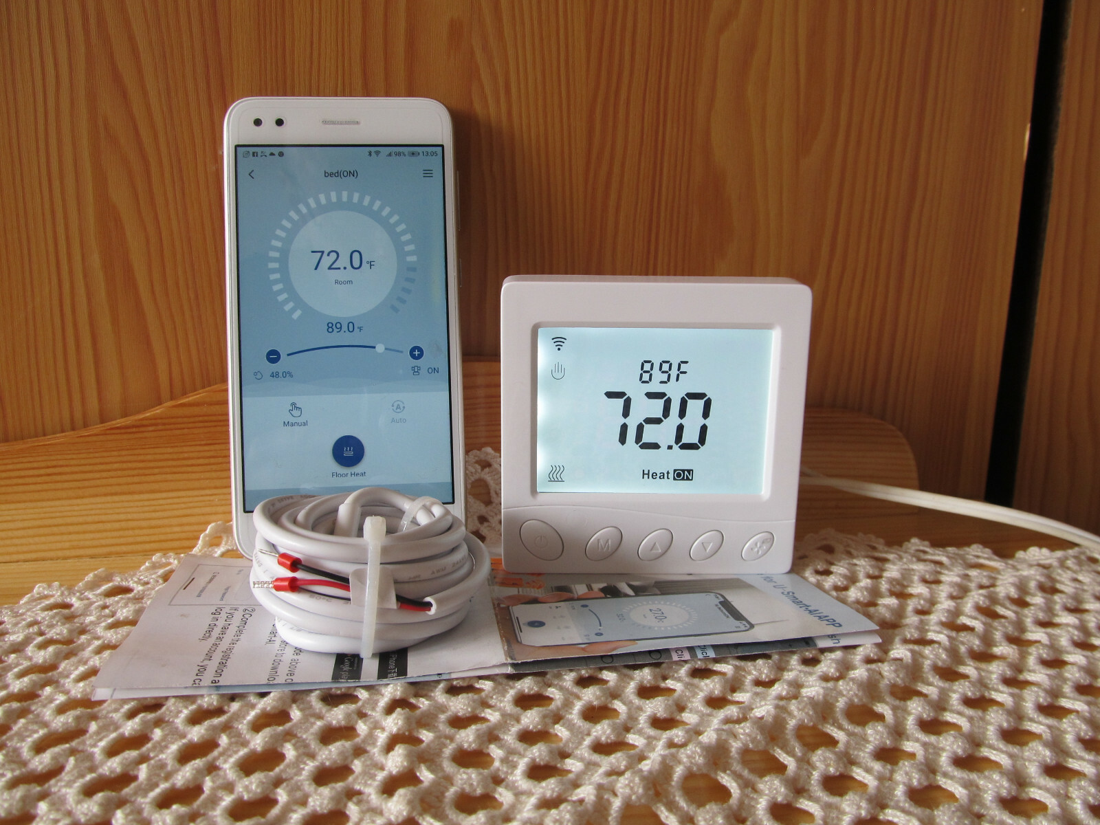 SMART 0EMF Cables Warm Tiles Floor Heating System 150-190sq.ft.(14-18sq m) 230V