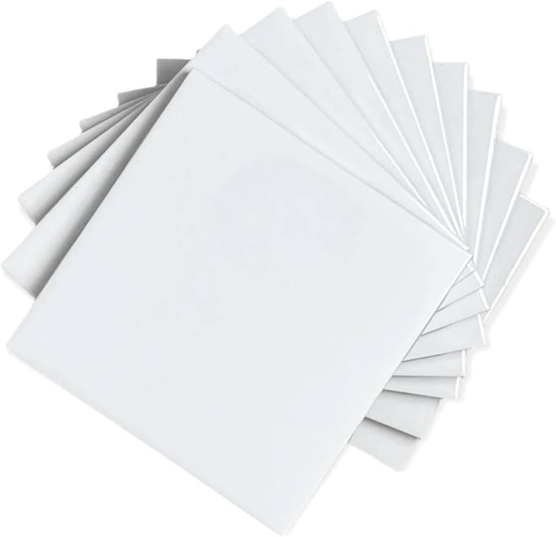 6×6 Glossy Ceramic Wall Tile Bathroom & Kitchen Backsplash Easy to Clean Durable