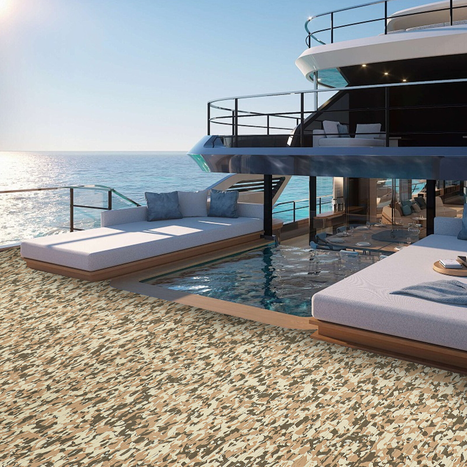Boat Flooring EVA Foam Decking Marine Carpet Non-Slip Decking Sheet 240*90cm