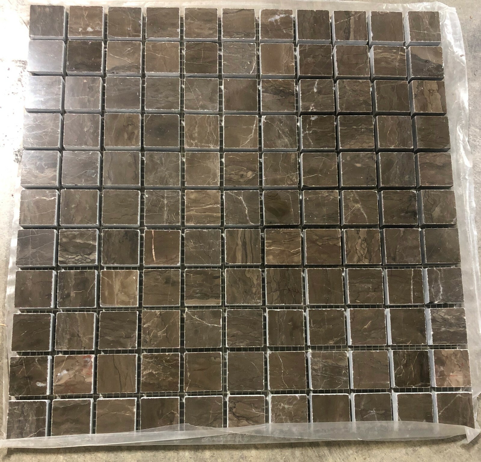 Tile Marble Natural Stone Mosaic Brown Dark Coffee Backsplash 2×2 SAMPLE TS-01