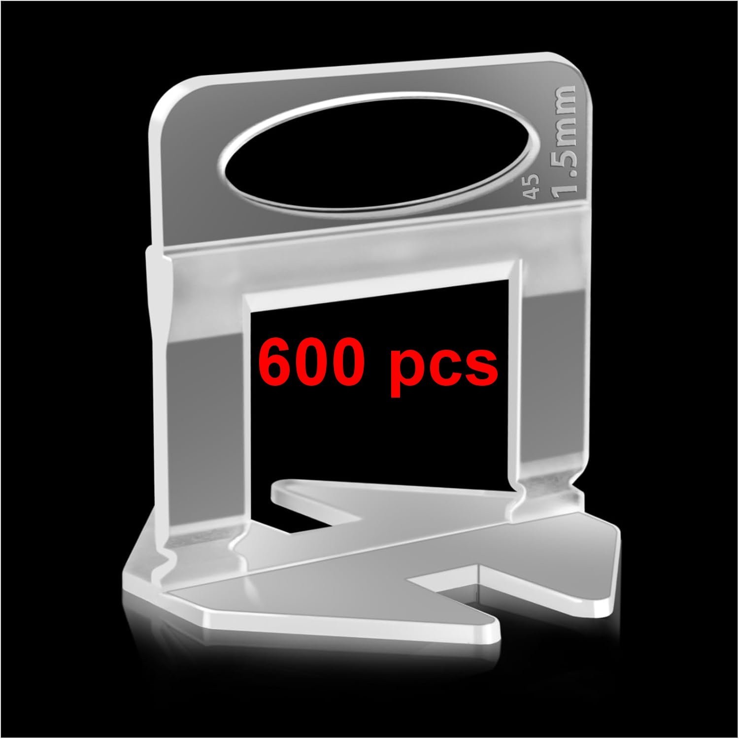 Tile Leveling System Clips 1/16 Inch (1.5mm) 600Pcs Tile Spacers Leveling Clips