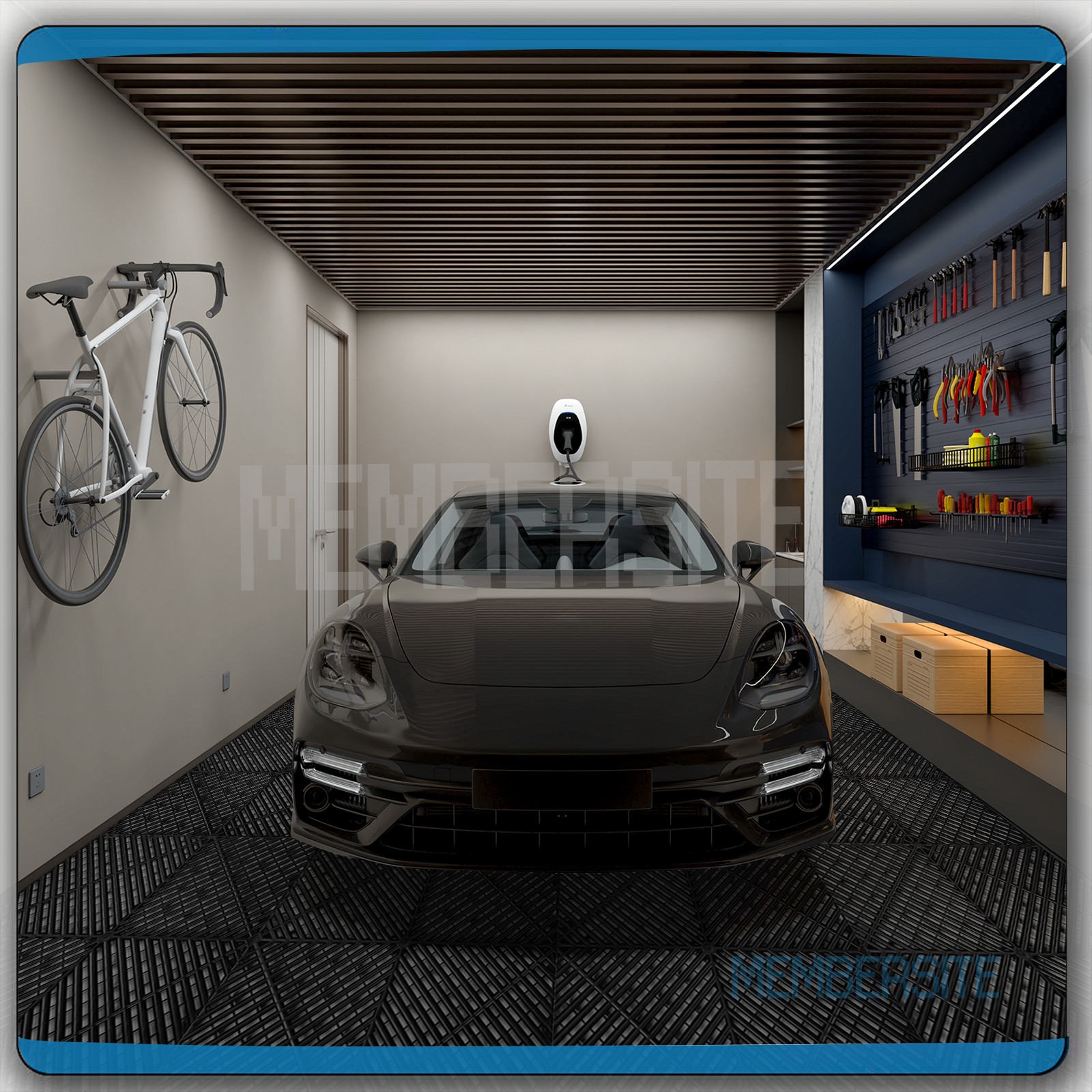 25/50 Pcs Interlocking Garage Floor Tiles Mat Modular Floor Tile 15.75”x15.75”