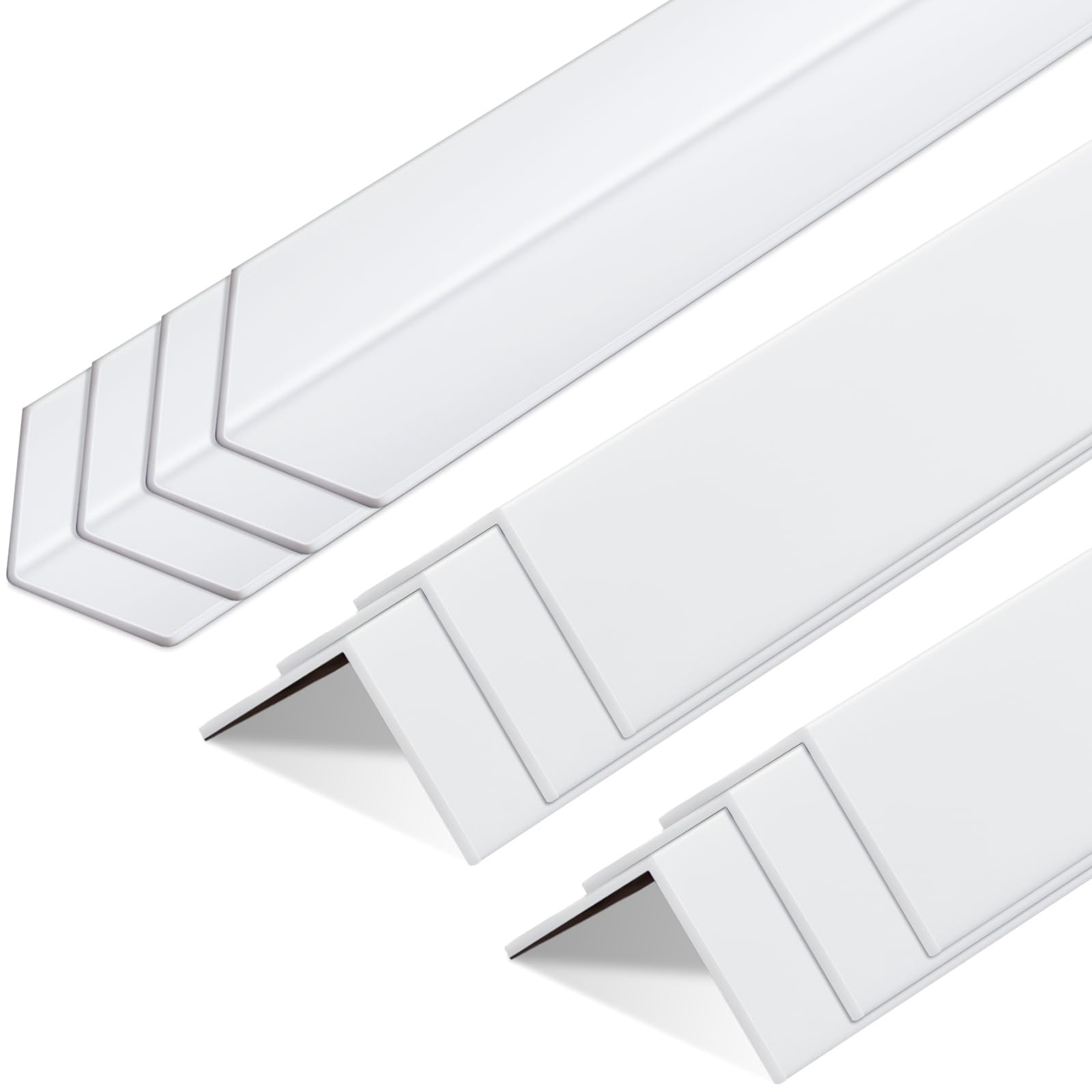 10 Pcs 2-3/8 x 48 Inches Wall Corner Protector Guards, Vinyl Corner Trim Mold…
