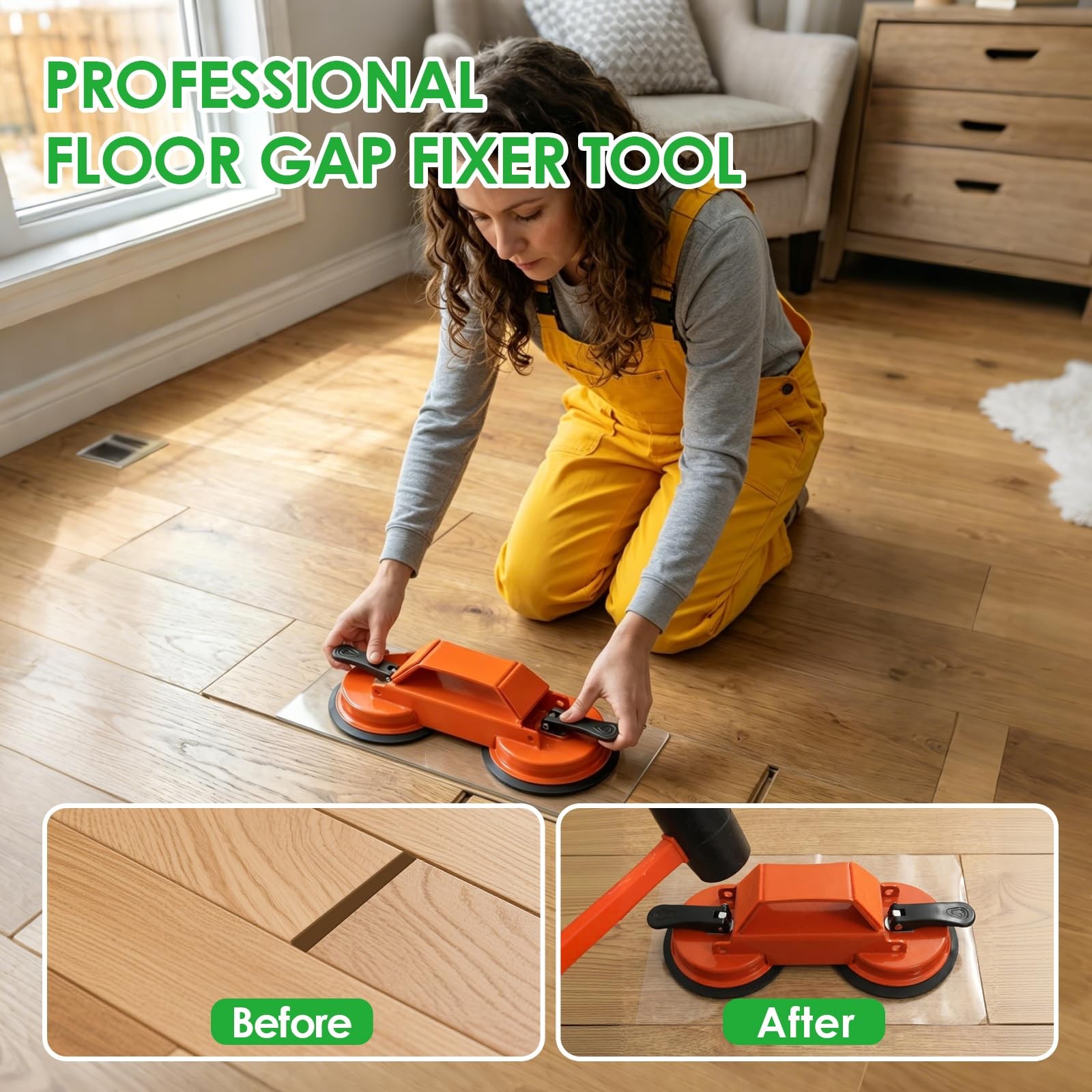 Floor Gap Fixer Tool to Fix a Floor, Vinyl Floor Repair Kit with Strong Sucti…