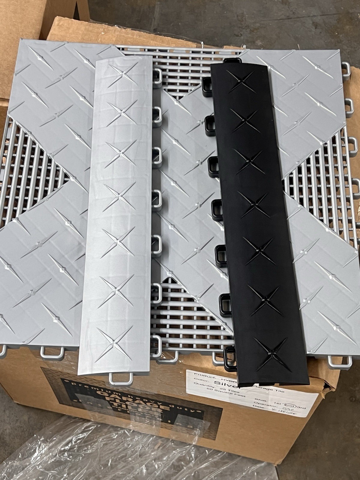HYBRID-X garage floor tiles – 50 square feet – 17” X 17” MADE IN USA