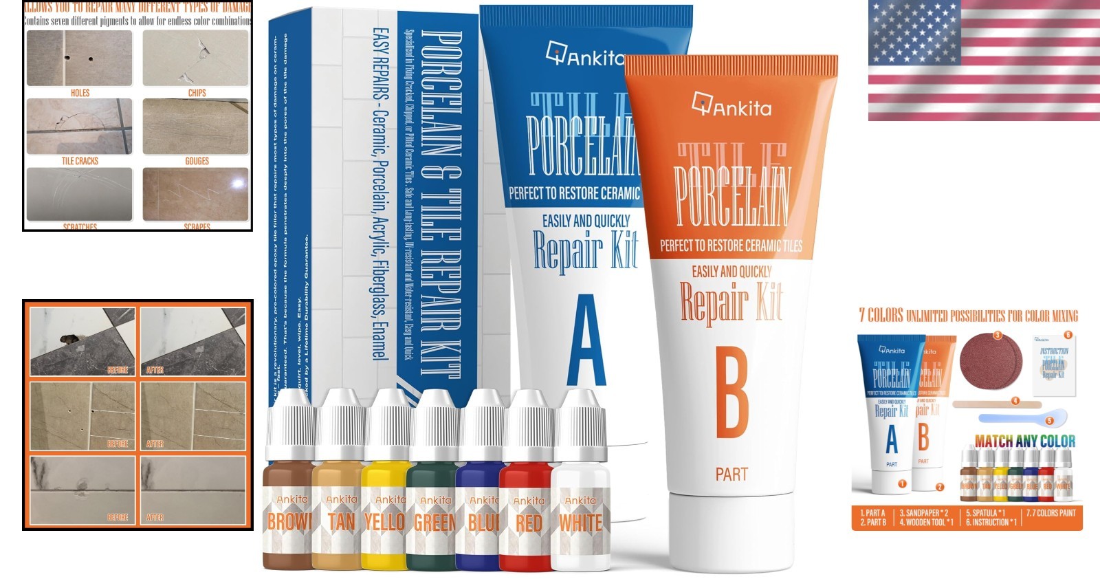 Floor Tile Crack Repair Filler – Ceramic & Porcelain