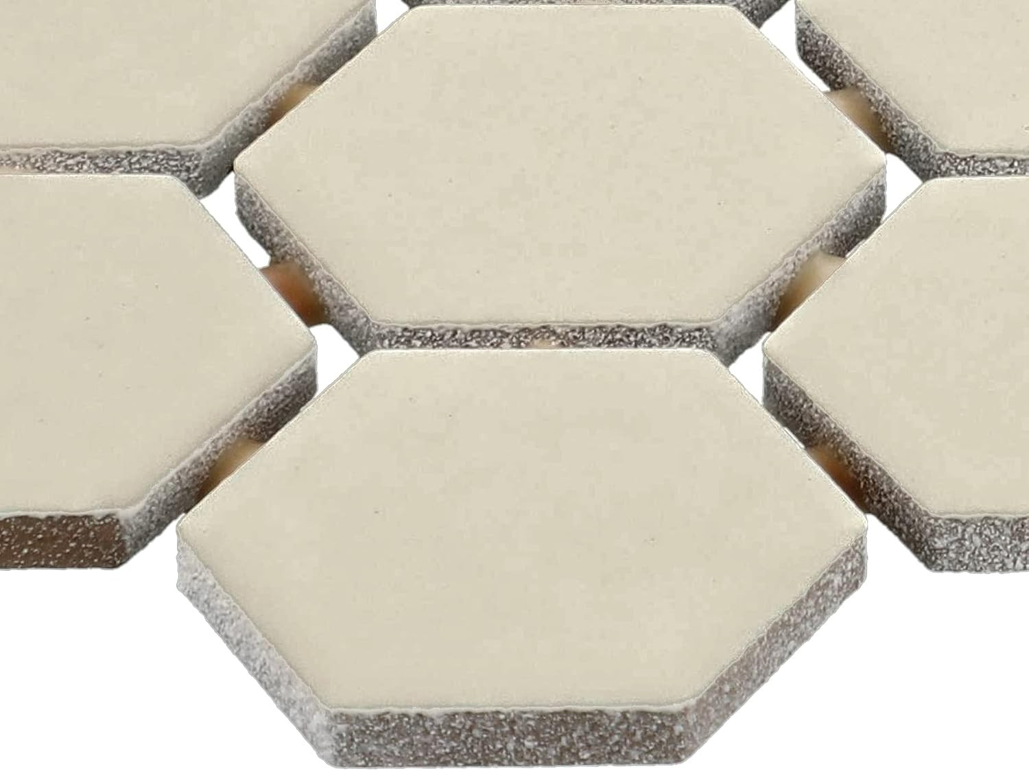 Matte Biscuit/Cream 1.5″ Ceramic Hexagon Mosaic for Backsplashes & Walls