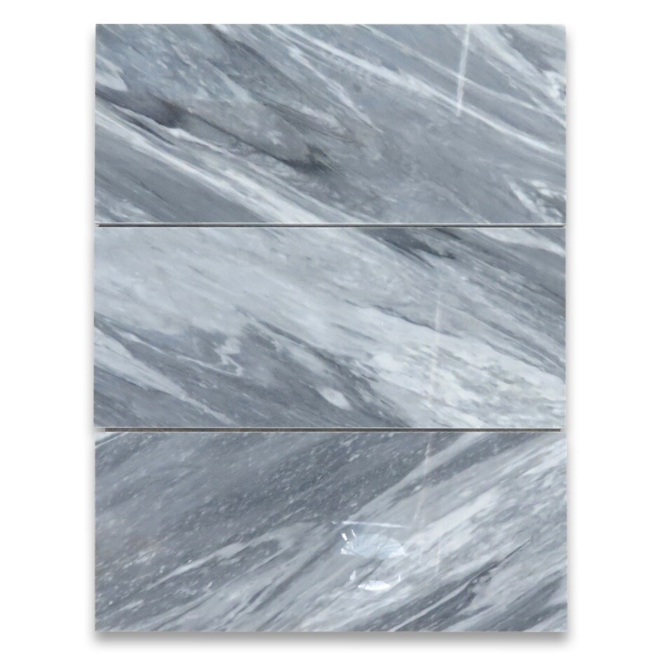 K48P Bardiglio Gray Dark Grey Marble 12×24 Tile Polished