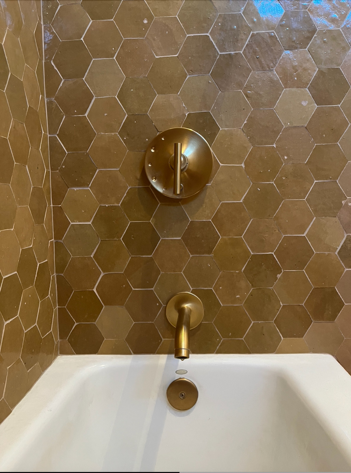 Hexagon Zellige Tile Color: Riverebed – 27.5 sqft available