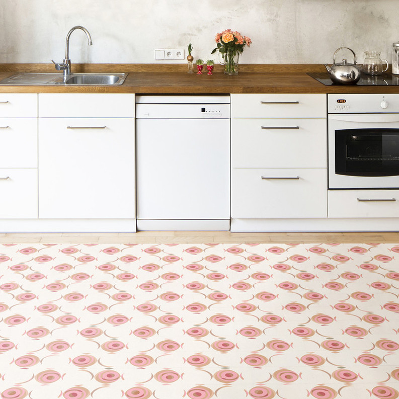 Roses’ Floral Non-Slip Indoor/Outdoor Rug Pink 2′ x 3′