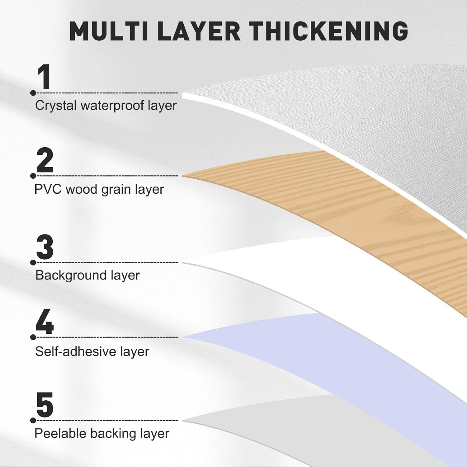 Wood Grain Peel and Stick Floor Tiles 11.8″ X 118″ Roll, Self Adhesive Vinyl Flo