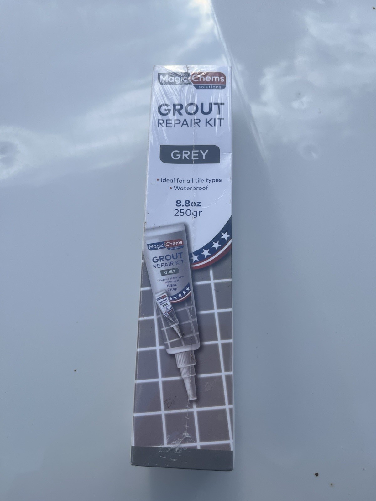 Tile Grout Repair, Grey 8.8 Oz/250Gr. Fast Drying Grout Repair Kit, Grout Filler