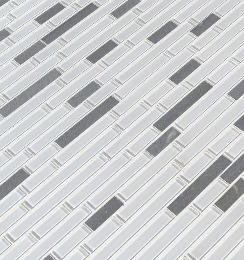 New Lucid Sky Interlocking Glass Tile Backsplash Shower Interior Design Clear