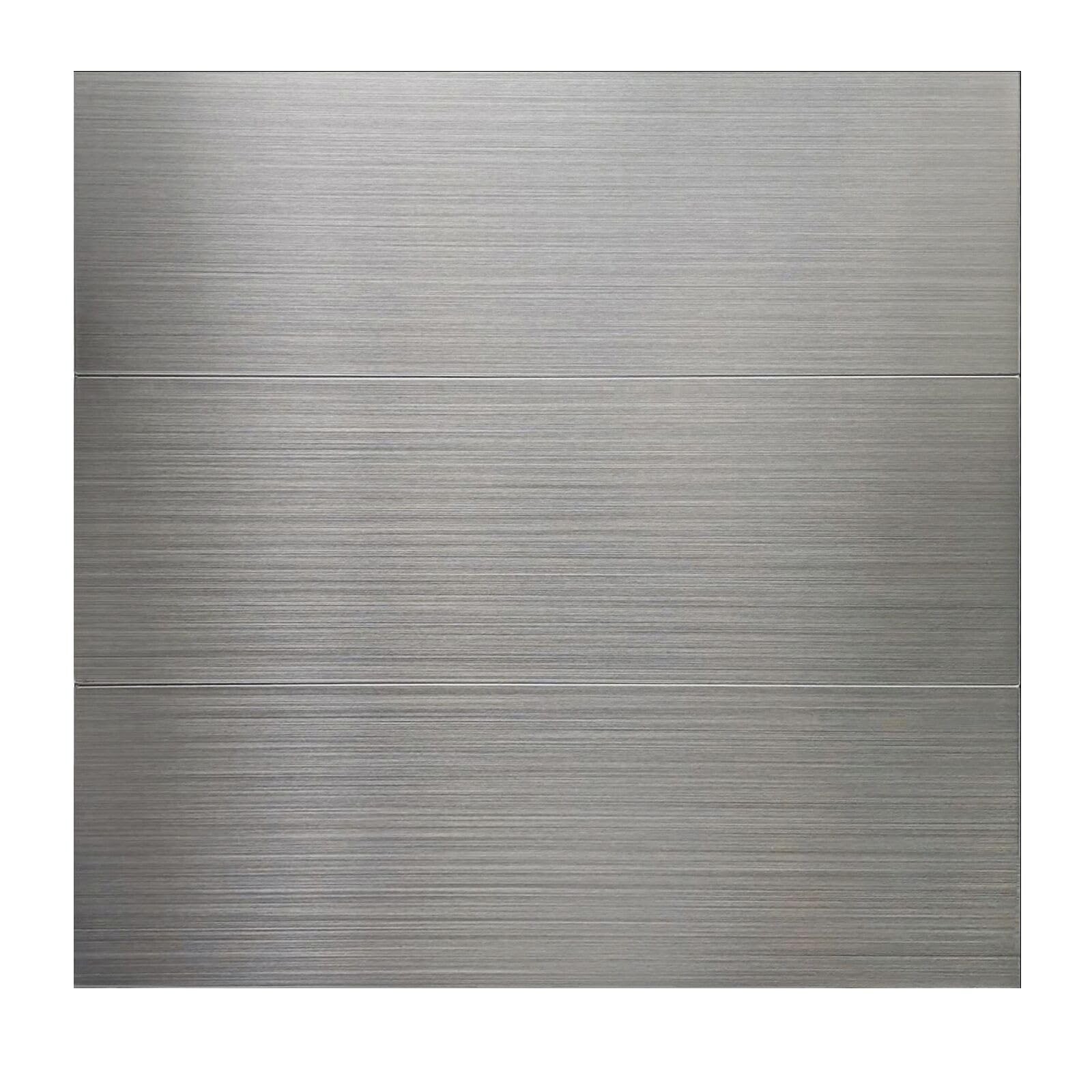 30-Pack of 12 x 4″ Brushed Aluminum Peel-and-Stick Tile | Backsplash Panels, …