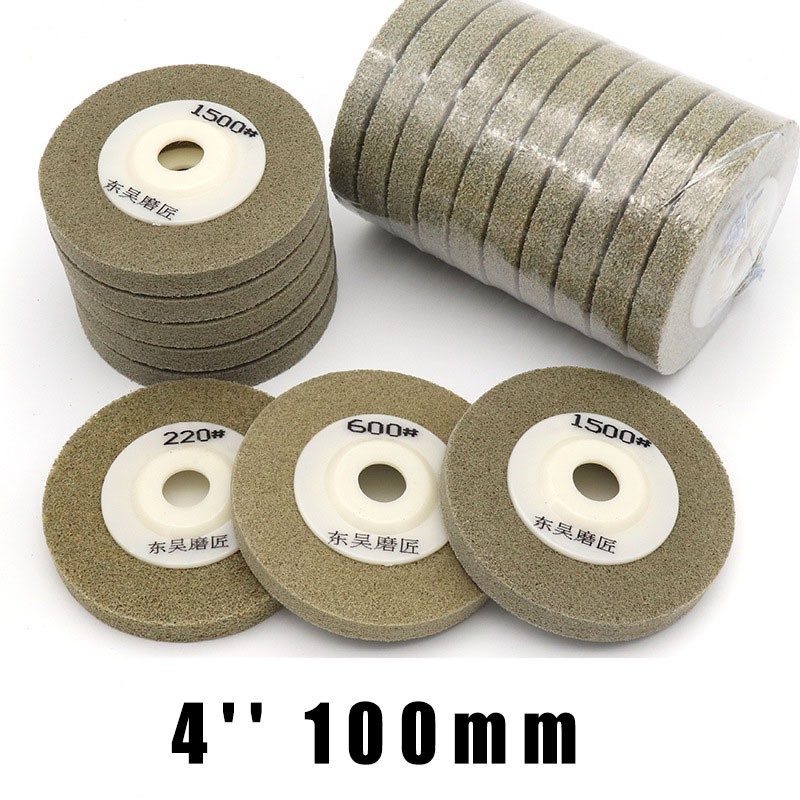 4” 100mm Nylon Resin Polishing Pad Buffing Disc for Glass Stone 60 – 1500 Grit
