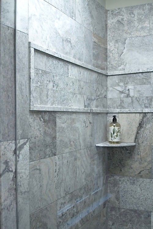 Silver 3×6 Brushed Unfilled Subway Travertine Floor Wall Tile (Sold by PIECE)