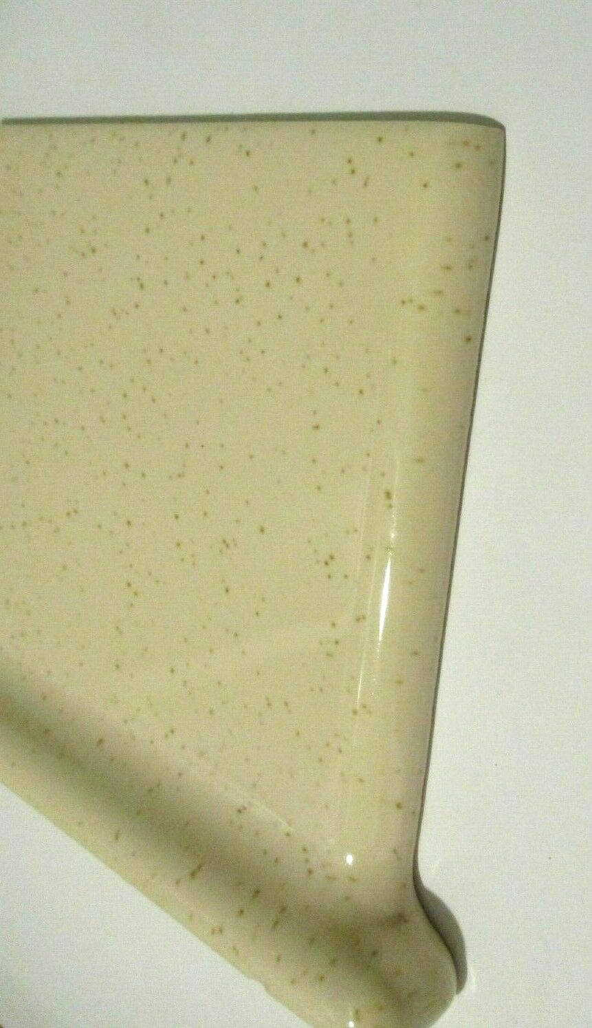 1 Cove Base Left Side Outside Corner Wall Tile Wheeling 4-3/8 Brown Specks Beige