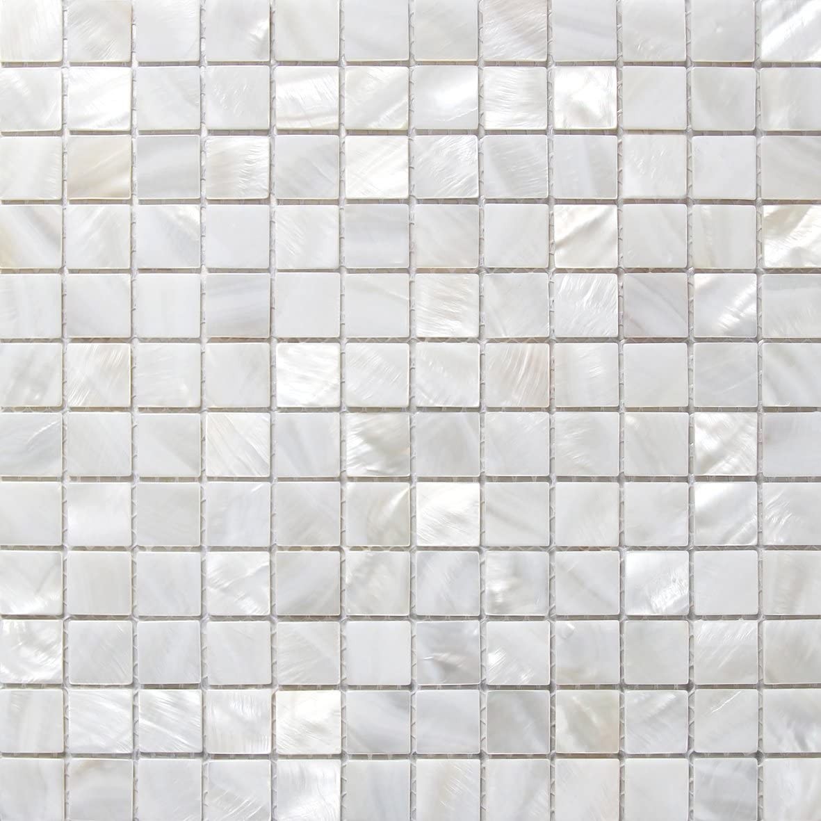 White Square Shell Mosaic Tile Mother of Pearl Kitchen Backsplash Shower Wall