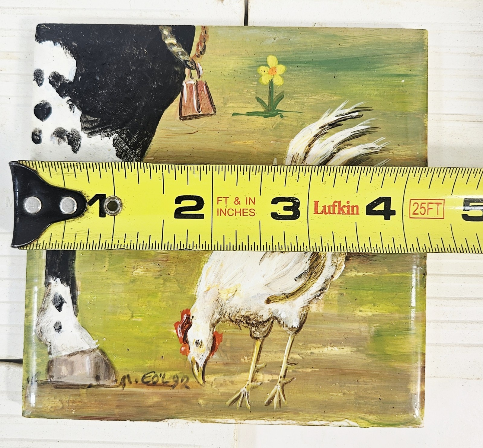 11 Pc Art Cow Farmhouse Countryside Farm Mural Ceramic Backsplash Tile Vintage