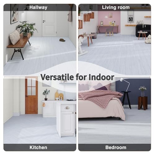 Peel and Stick Vinyl Flooring Pack 54 Sq.Ft, 36 x 6 inches 36 Alpine White Oak
