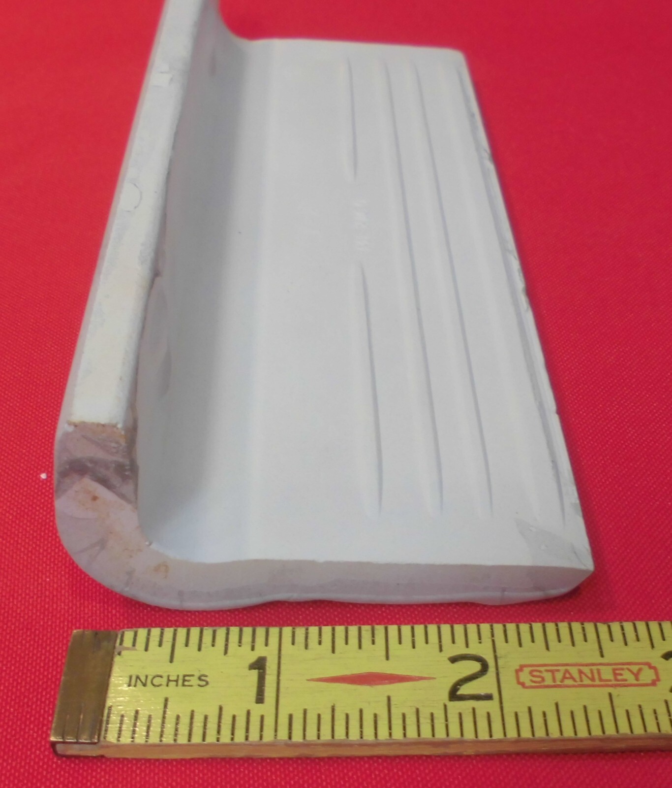 1 pc. Daltile: Light & Darker Grays: V-Cap Ceramic Trim Tile: Countertop-Edging