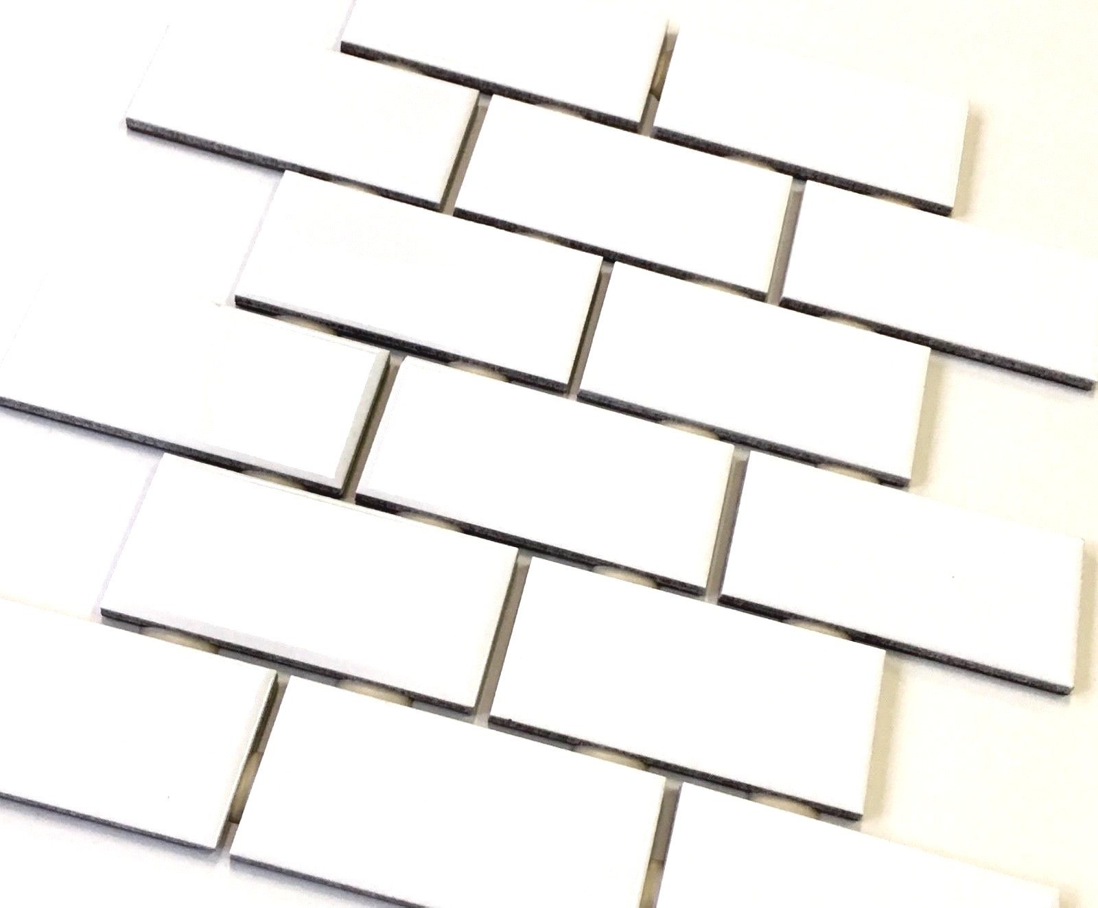 2×4 White Subway Glossy Ceramic Wall Tile Kitchen Backsplash Bathroom (10 SHEET)