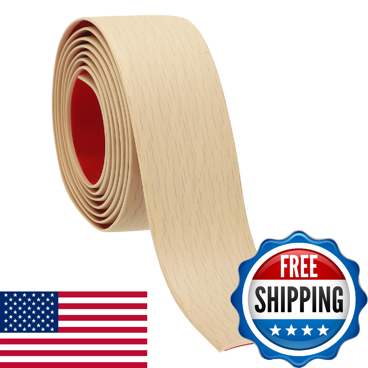 PATIKIL Self Adhesive Floor Transition Strip 20 ft x 2″ Vinyl Flat Divider Floor