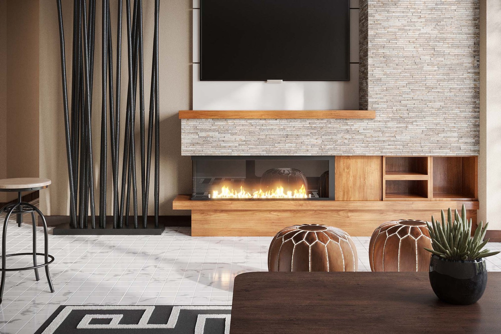 Cruz Bay Studio MKT2765 Slender Strip – 3″ x 12″ Brick Wall Tile – Ashen Grey